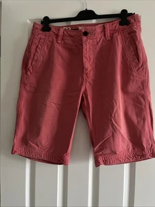 Fatface Men’s Raspberry Pink Heavy Cargo Utility Cove Shorts W36 - Picture 1 of 9