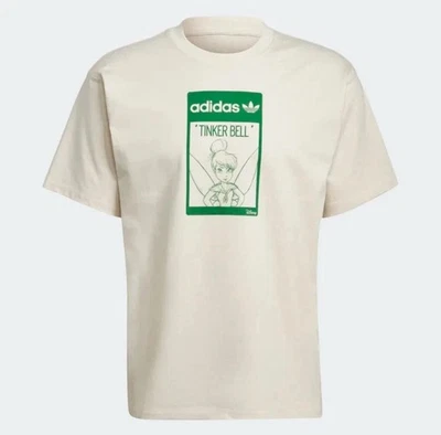 adidas x Disney Tinkerbell Cream White Youth Kids Tee T Shirt XL RARE HTF - Image 1 of 4
