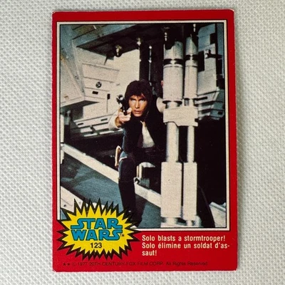 1977 O-Pee-Chee Star Wars #123 Solo blasts a stormtrooper! - Image 1 of 4