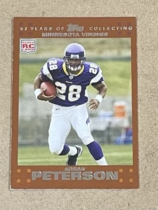 2007 TOPPS ROOKIE - COPPER #301 ADRIAN PETERSON #D 1891/2007 - Picture 1 of 2