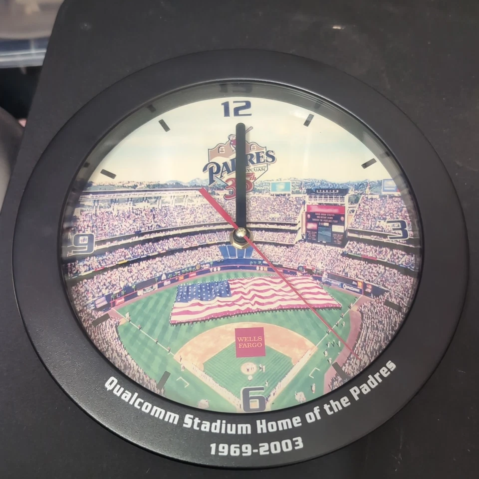 San Diego Padres 35th Anniversary Qualcomm Stadium Collectible Wall Clock SGA - Image 1 of 4