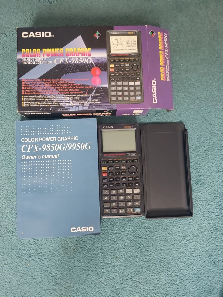 Casio CFX-9850G Color Power Graphic Scientific Programmable Calculator vintage  - Image 1 of 1