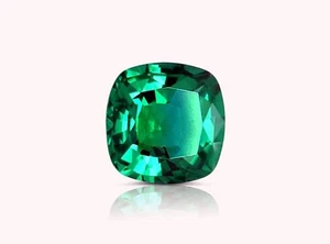 Emerald Cushion Cut Lab Grown Emerald 12x12 mm Loose Emerald For Jewelry Making  - Picture 1 of 6