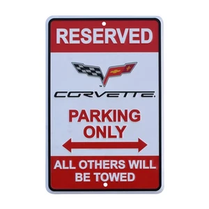 Letrero de metal de hojalata para estacionamiento Chevy Corvette sala de juegos garaje hombre cueva decoración de pared - Imagen 1 de 4