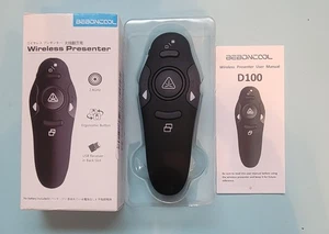 Beboncool Czarny bezprzewodowy prezenter 2,4 GHz ergonomiczny przycisk - Zdjęcie 1 z 5