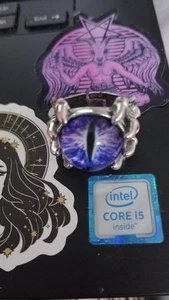 Unisex Gothic Purple Eye Adjustable Ring - Picture 1 of 3