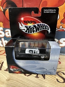 Hot Wheels 100% Black Box '57 Ford Fairlane Convertible Black Z7 - Picture 1 of 2