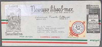 Обложка авиапочты MayfairStamps Мексика реклама в Монреаль Квебек aau_61431 - Изображение 1 из 2