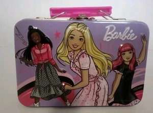 2022 BARBIE COLLECTIBLE EMBOSSED CANDY TIN - SMALL LUNCH BOX STYLE (3 3/4") - Picture 1 of 8