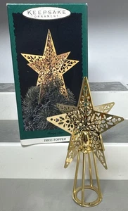 Mini adorno de árbol de latón dimensional Hallmark Shining Star 1995 de colección - Imagen 1 de 7