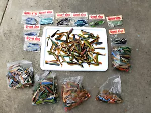 "Lote de cebos de baño Worm King - agua salada, 1 pieza + 21 = 25 piezas + sorteo aleatorio - 3"" a 5" - Imagen 1 de 3