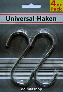 4 Stück Handtuchhaken Edelstahlhaken Fleischerhaken Universal S-Haken - Bild 1 von 2