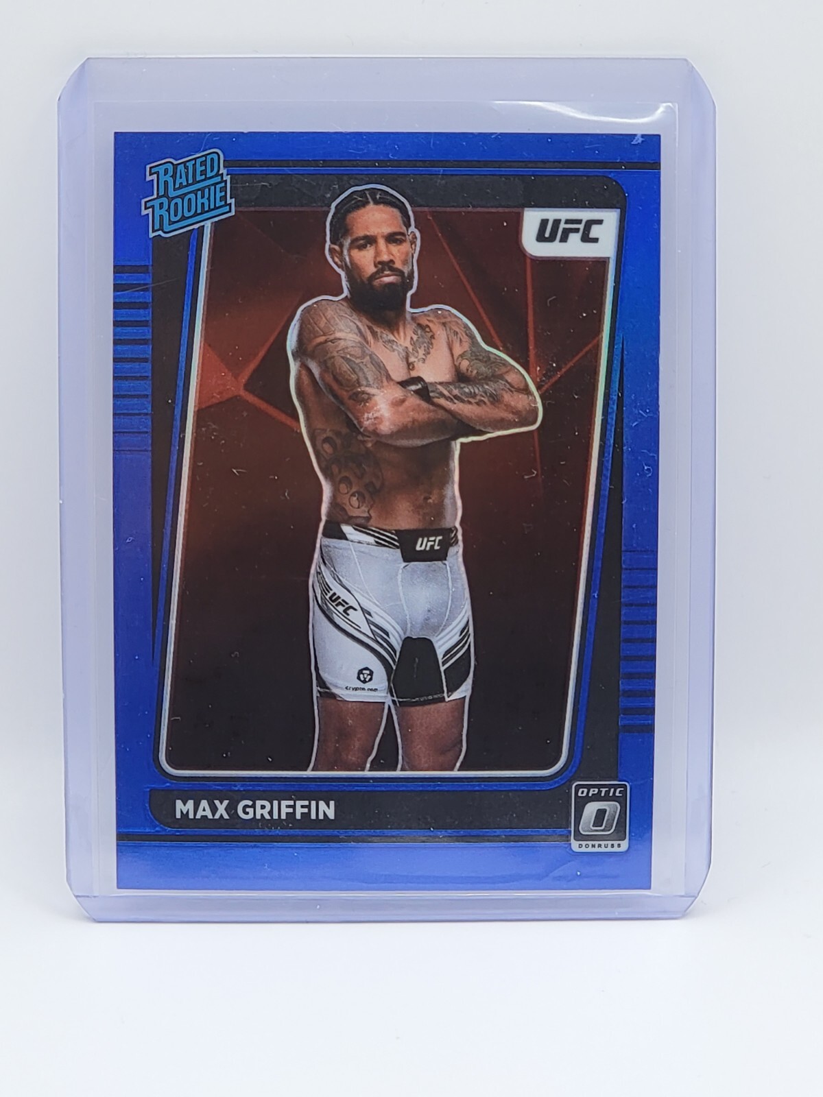 2022 Donruss Optic UFC #119 - MAX GRIFFIN - Rated ROOKIE BLUE 90/99
