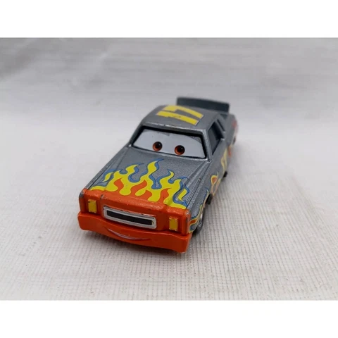 Disney Pixar Cars #17 Darrell Cartrip w/ Flames Grey Die Cast Cover
