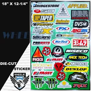 MOTOCROSS MOTORCYCLE DIRT BIKE ATV HELMET SPONSOR LOGO RACE STICKER DECAL #89KRH - Picture 1 of 1