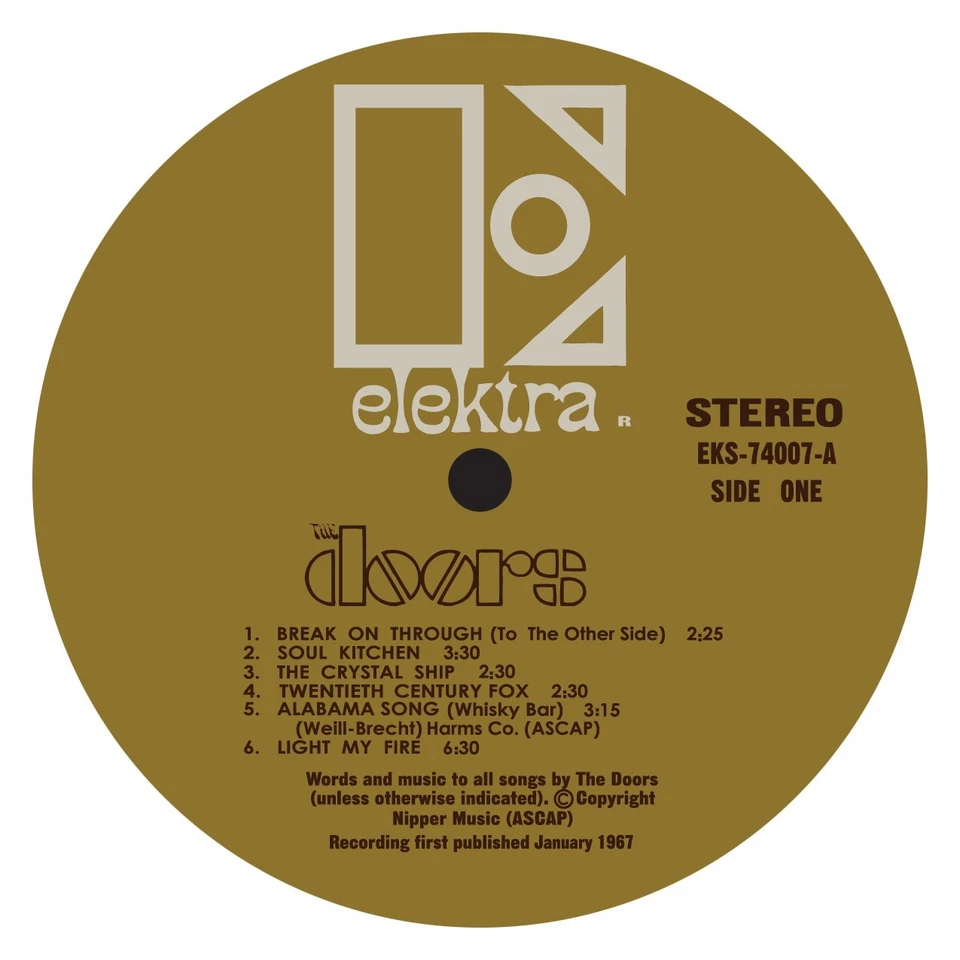 The Doors - Debut Album LP Label Magnet - Image 1 of 1
