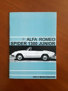 Uso e manutenzione Alfa Romeo 1300 Spider junior osso di seppia Owner's manual  - Foto 1 di 4