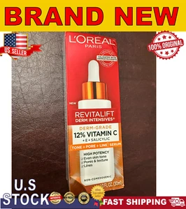 L'Oreal Revitalift Derm Intensives 12% Vitamin C +E Salic Acid Serum 30mL - Picture 1 of 1
