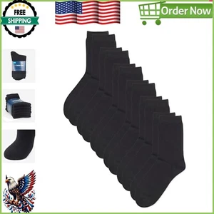 Comfortable Cotton Crew Socks for Little Kids - 6 Pack, Perfect for School - Picture 1 of 9
