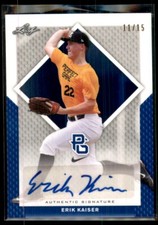 2016 Leaf Perfect Game National Showcase Autographs Blue Erik Kaiser Auto /15