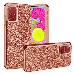 For Samsung A51 4G Deluxe Glitter Diamond Electroplated Hybrid Case Cover ROSE G - Zdjęcie 1 z 1