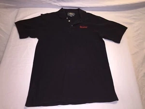 Rara Camisa Polo Vintage Woolrich Para Hombre Talla Mediana Negra Años 80 Roja Bordada - Imagen 1 de 7
