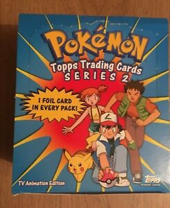 DISPLAY BOX 36 BOOSTERS PACKS CARDS TOPPS POKEMON SERIES 2 TV ANNIMATION MINT
