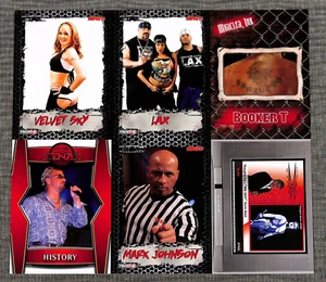 2008 TriStar TNA Cross the Line 6 fogli di carta NON TAGLIATI BOOKER T jeff jarrett LAX - Foto 1 di 2