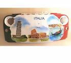 Classic Fiat 500 Panel Hanging Wall Decoration Hand Painted Italian Famous Sites