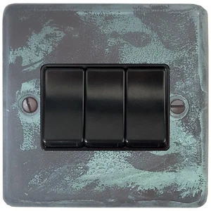 Interruptor de luz basculante G&H CV3B placa estándar Verdigris 3 velocidades 1 o 2 vías - Imagen 1 de 1