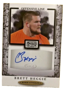 Autógrafo Brett Heggie Sage Premier Draft negro A57 automático radiocontrol Florida & Raiders #15 - Imagen 1 de 2