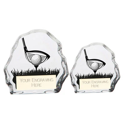 Trophy Superstore Mystique Golf Glas Trophäe - kostenlose Gravur - mehrere Größen