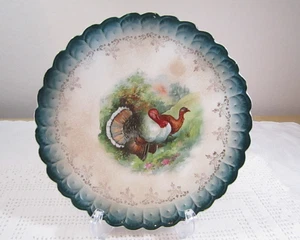 Antique Collector's THANKSGIVING Turkey Bird 8-1/4" Porcelain Display Plate - Picture 1 of 6