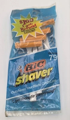 Vintage Bic Shaver - Men's Razors 4 Pack - New in Package (Rare Packaging) - Image 1 of 3