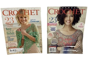 2 Interweave Crochet Magazines Spring & Summer 2013 Patterns Skirt Necklace Vest - Picture 1 of 8