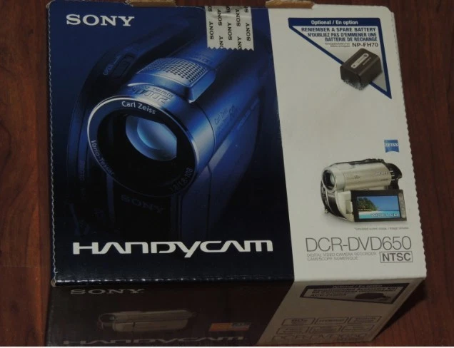 Open Box - Sony Handycam DCR-DVD650 Camcorder - SILVER - 027242763111 - Image 1 of 1