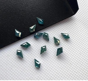 5x3mm Kite Shield Shaped Fancy Blue Rose Cut Natural Diamond Unique Blue Diamond - Picture 1 of 7