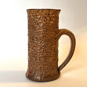 Raymond GALLUCCI Stoneware Pottery MUG Handmade Textured Studio Pottery SIGNED - Picture 1 of 10