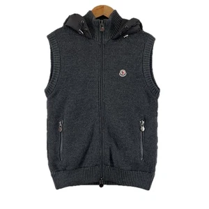 MONCLER Down vest Knit switching gray Nylon mens S A20919413400 - Picture 1 of 11