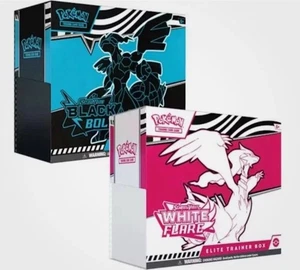 Pokemon Black Bolt and White Flare Elite Trainer Box ETB Set of 2 ships 7/18 - Picture 1 of 1