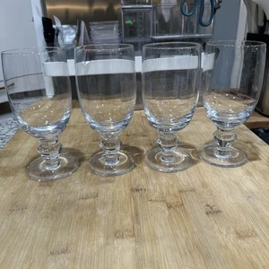 New 16oz Lenox Crystal Decor Plain Water Goblets Wine 7 1/4” H Simple & Elegant* - Picture 1 of 8