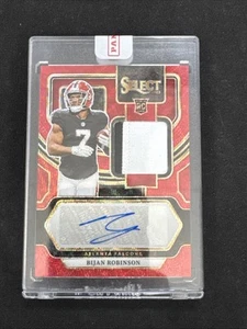 Parche automático Panini Select Bijan Robinson Rookie 2023 autógrafo onda roja 2 colores - Imagen 1 de 2