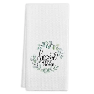 Home Sweet Home Wreath Kitchen Towels Tea Towels 16 X 24 Inches Cotton Modern... - Picture 1 of 4