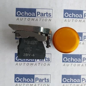 SCHNEIDER ELECTRIC XB4BV65 ORANGE COMPLETE PILOT LIGHT 22MM PLAIN LENS 250V  - Picture 1 of 1