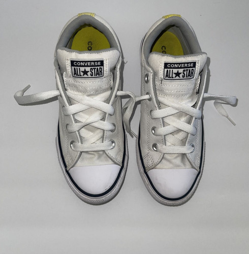 Converse CTAS Street Slip on Bianco Cenere Bianco Scarpe Junior Taglia 3 (656069F)