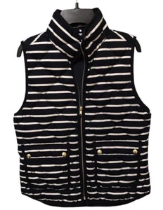 J Crew Women’s Diamond Quilted Goose Down Puffer Vest White / Blue Size XS NWOT - Picture 1 of 6