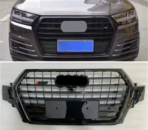 For Audi Q7 Front bumper black mesh Grille Grill 2016 2017 2018 2019 - Picture 1 of 5
