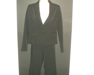 Nuevo Traje Pantalón Adolfo De Colección Talla 6 Negro Pantalones De Pecho Único Pantalones con Puños - Imagen 1 de 12