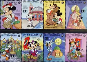 GAMBIA 1992 1329-36 Dibujos animados Disney GRANADA MUNDO SELLO COLOMBIANO EXPOSICIÓN 92 MNH - Imagen 1 de 1
