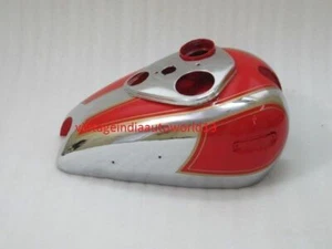 Ariel Square Four Bright Red Painted Chrome Gas Fuel Petrol Tank - Picture 1 of 7
